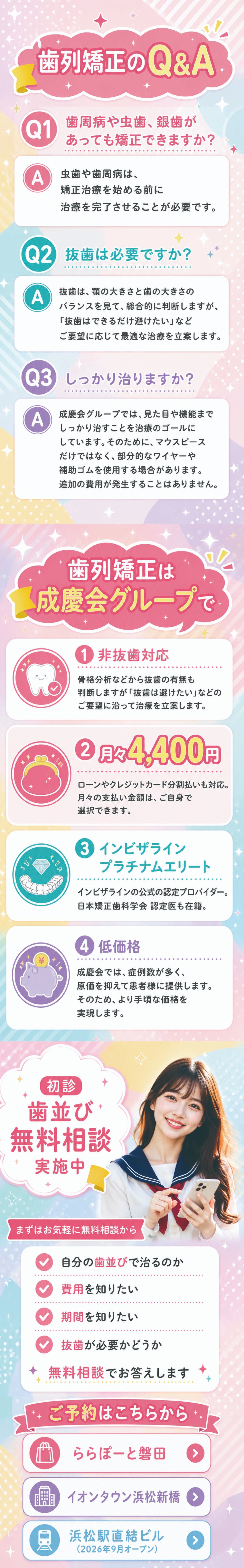 歯列矯正のQ&A・ご予約 成慶会グループ
